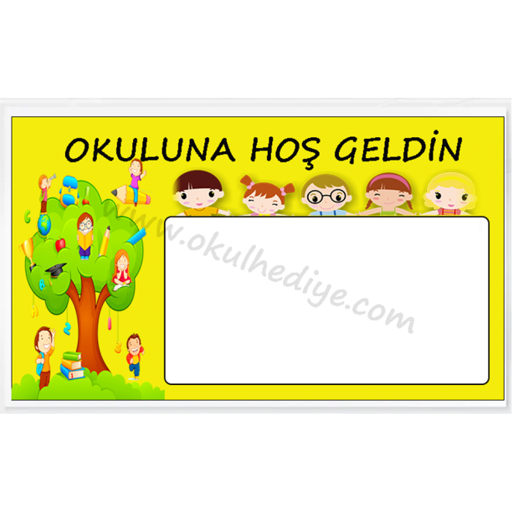 Okuluna Hoş Geldin Yaka Kartı - Öğrenci Kimlik Kartı 6'lı Paket