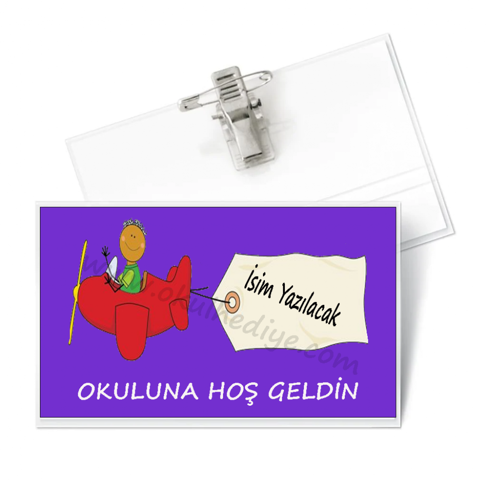 Okuluna Hoş Geldin Yaka Kartı – Renkli ve Dayanıklı