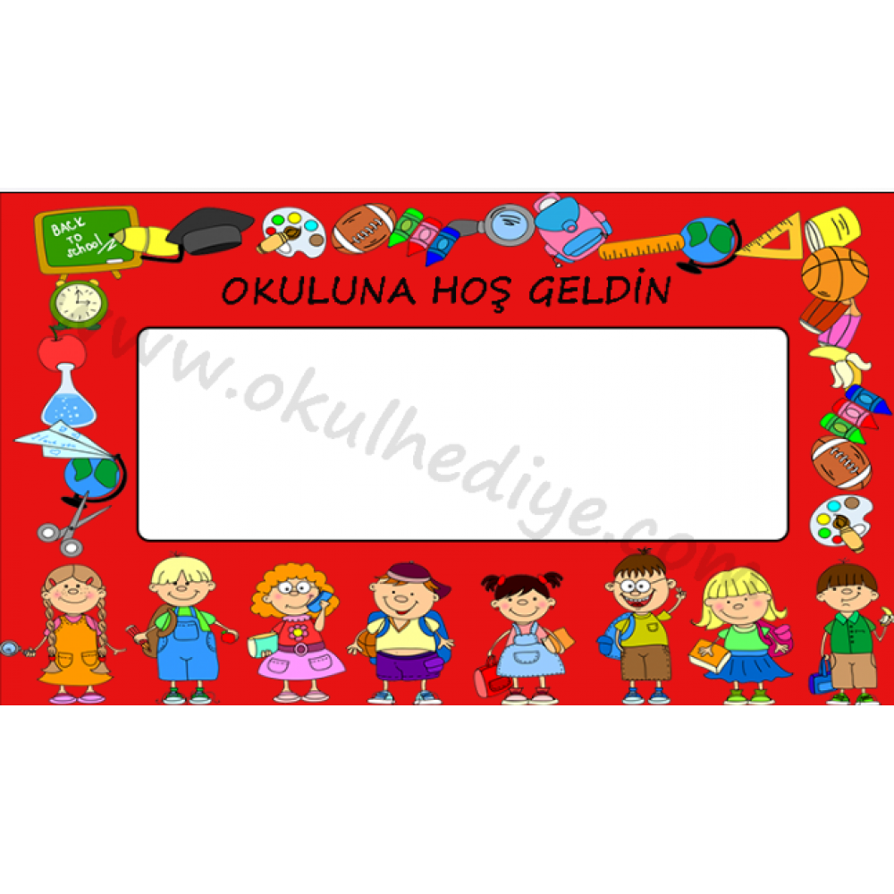 Okuluna Hoş Geldin Yaka Kartı - Öğrenci Kimlik Kartı 6'lı Paket