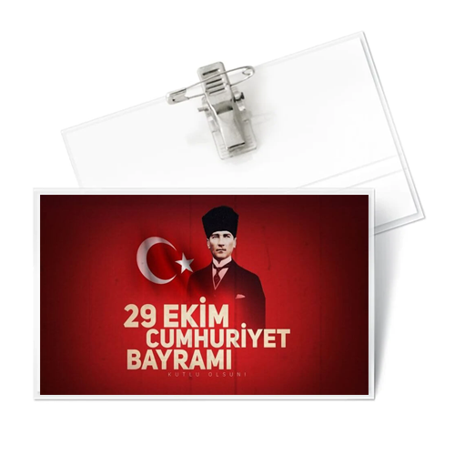 29 Ekim Cumhuriyet Bayramı Yaka Kartı - Milli Bayramlar İçin Özel Tasarım