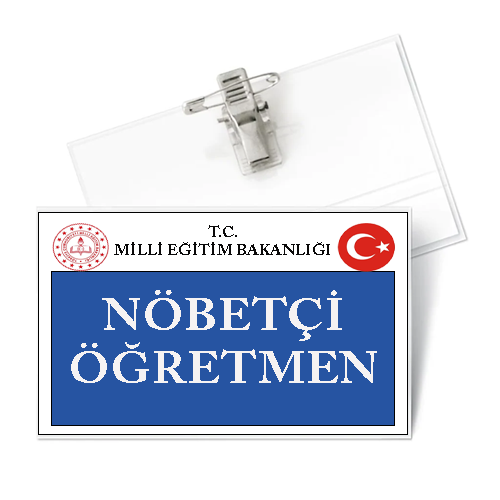 Nöbetçi Öğretmen Yaka Kartı - Şık ve Kullanışlı Tasarım