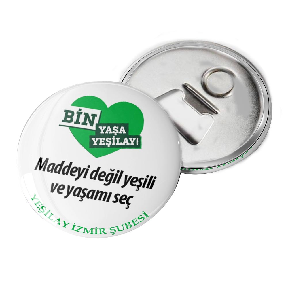 Yeşilay Haftası hatıra magneti - sağlıklı yaşam temalı