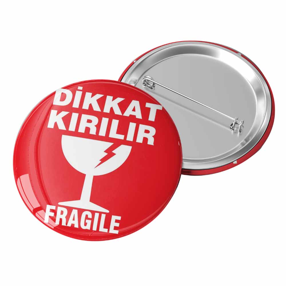 Dikkat Kırılabilir Rozeti - Kaliteli ve Dayanıklı Uyarı Rozeti