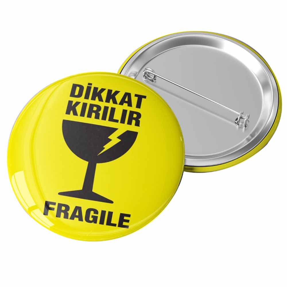 Dikkat Kırılabilir Rozeti - Kaliteli ve Dayanıklı Uyarı Rozeti