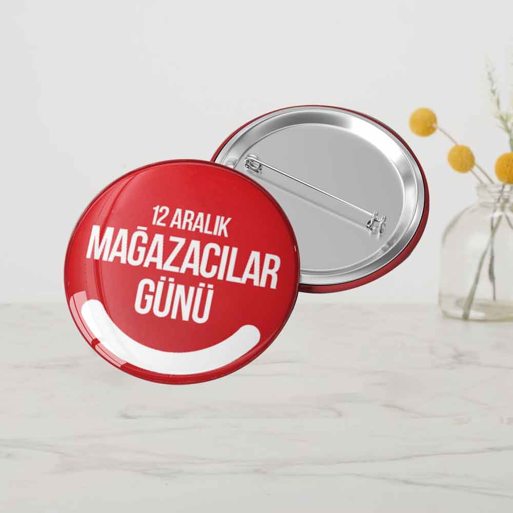 Mağazacılar Günü için özel tasarım rozet