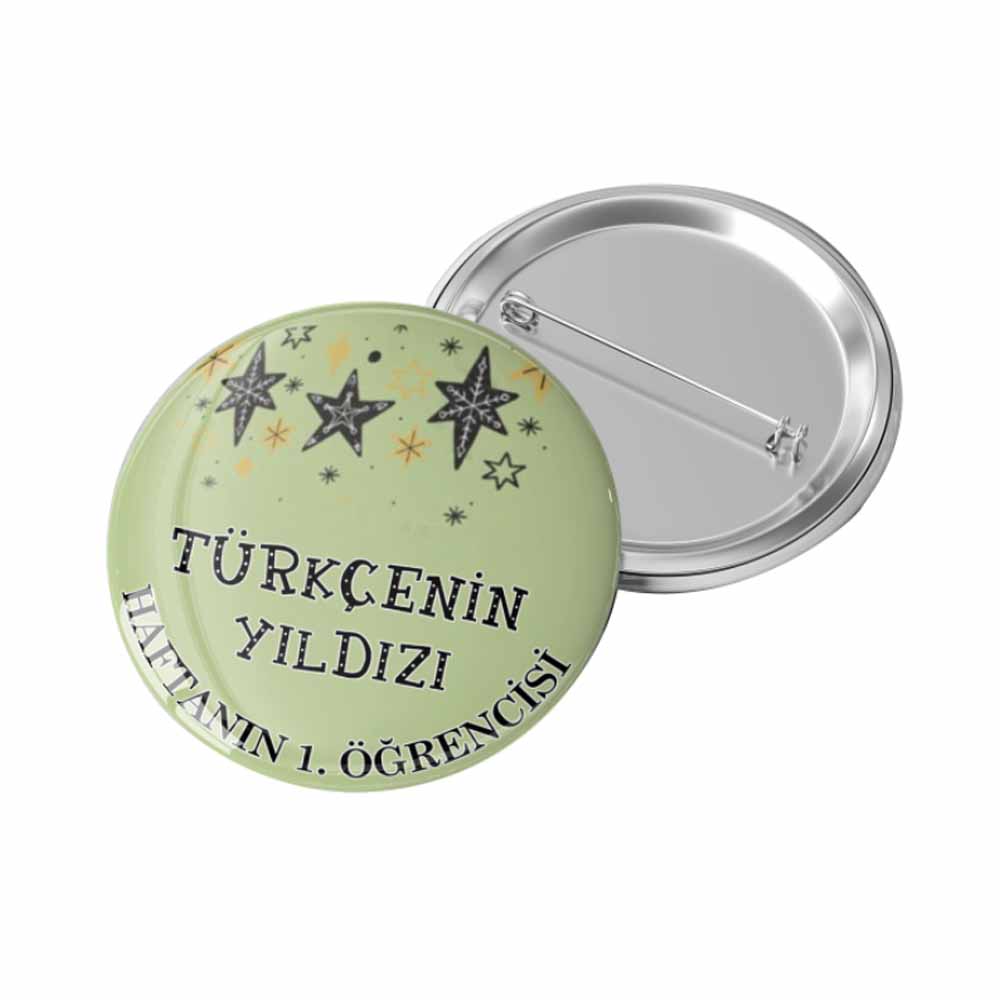 Haftanın Türkçe Yıldızı Rozeti - Türkçe Öğrenmenin Yıldız Ödülü