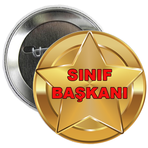 Sınıf Başkanı Rozeti - Öğrenci Liderlik Rozeti